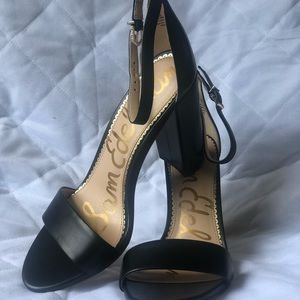 Yaro Black Leather Heels